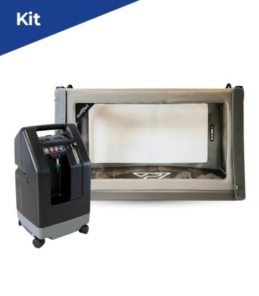 Kit PureVent-Kammer L 14–30 kg Pawprint mit DeVilbiss Compact 1025 Sauerstoffkonzentrator