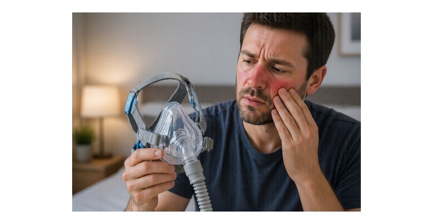 Unbequeme CPAP-Maske: Abdrücke im Gesicht, Luftlecks und Hautreizungen