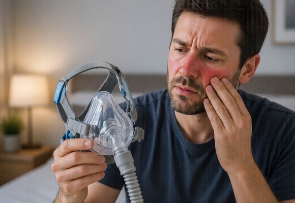 Unbequeme CPAP-Maske: Abdrücke im Gesicht, Luftlecks und Hautreizungen